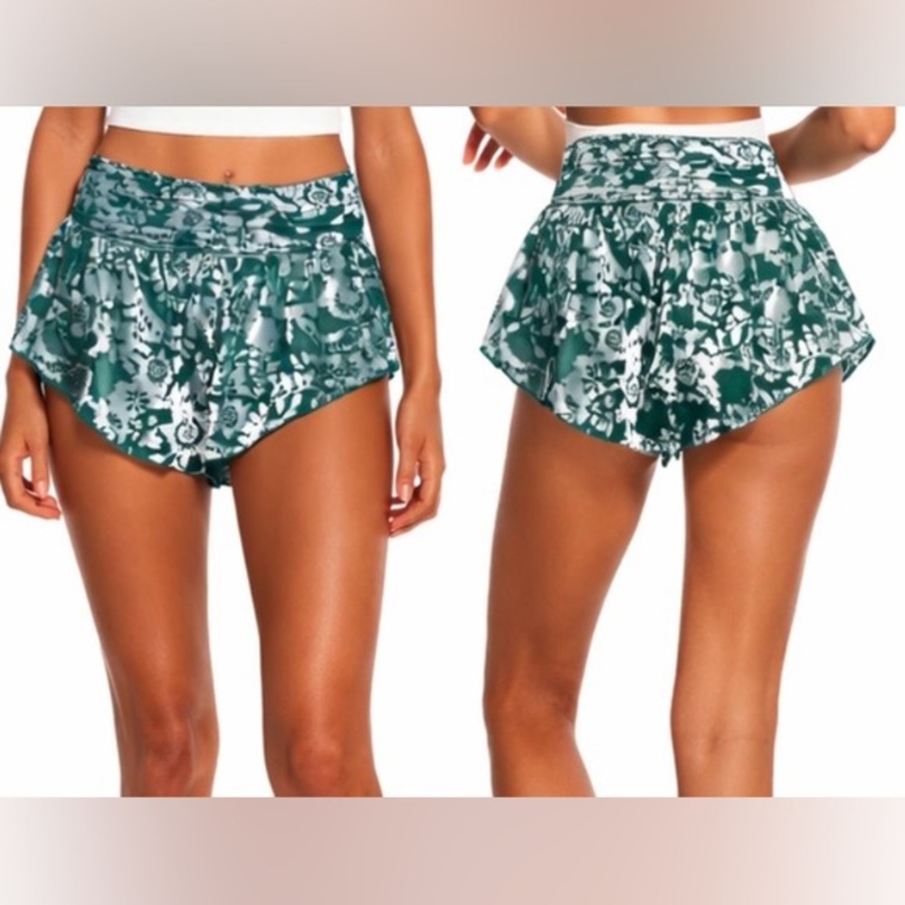 NWT Free People Snow Angel Micro Shorts Velvet Floral Boho Flowy Summer Shorts